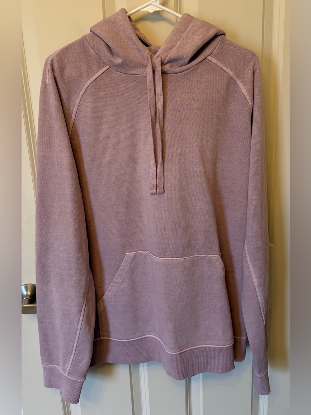 VRST Stretch Cotton Garment Wash Hoodie, Purple, Large